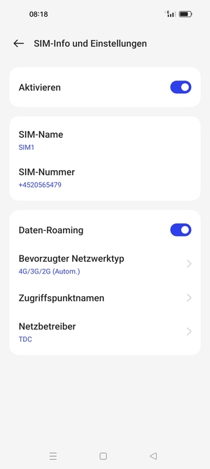 Schalten Sie Daten-Roaming an oder aus