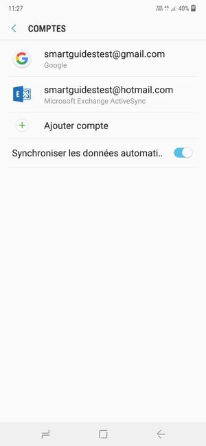 Sélectionnez votre compte Google