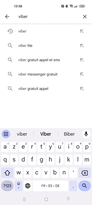Saisissez le nom de l'appli et sélectionnez Rechercher