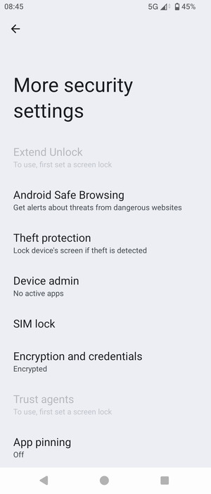 Select SIM lock
