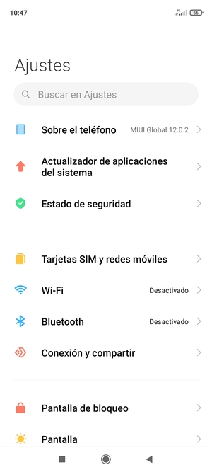 Seleccione Sobre el teléfono