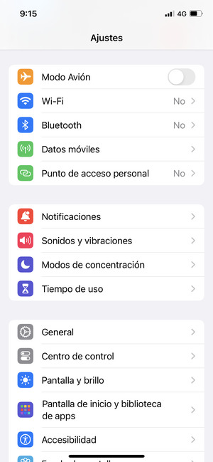Seleccione Datos móviles