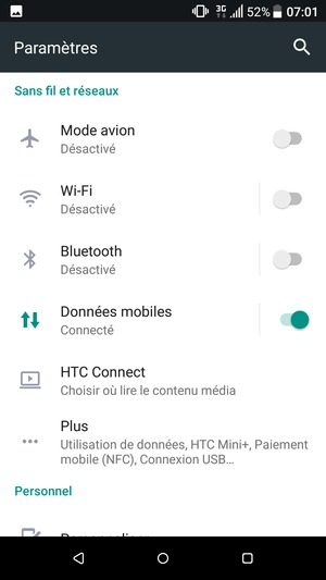 Sélectionnez Plus