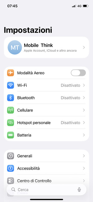 Seleziona Wi-Fi