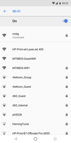 You are now connected to the Wi-Fi network