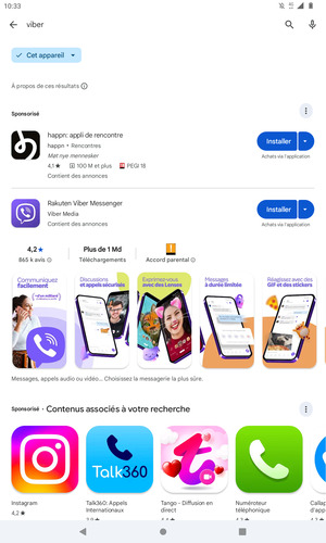 Sélectionnez l'appli