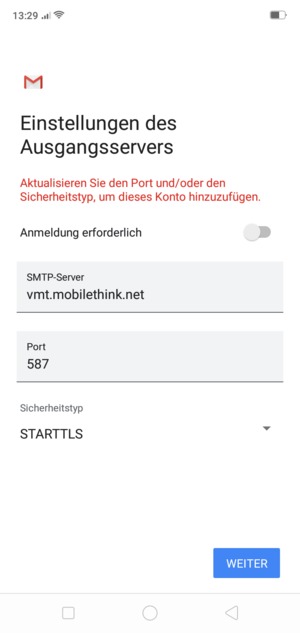 Wählen Sie Sicherheitstyp