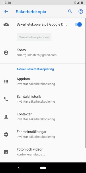 Välj Konto