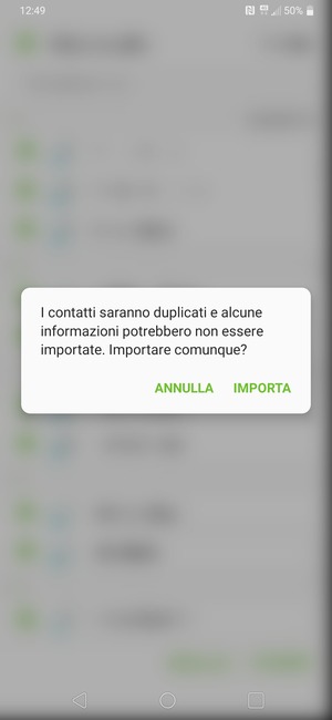 Seleziona IMPORTA