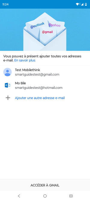 Sélectionnez ACCÉDER À GMAIL