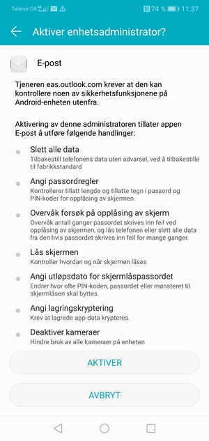 Velg AKTIVER