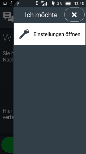 Wählen Sie Einstellungen öffnen