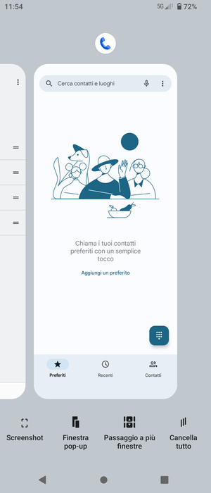 Scorri verso l'alto le app per chiuderle
