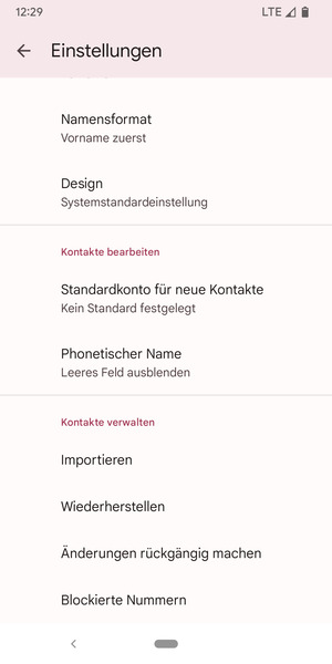 Scrollen Sie und wählen Sie Importieren