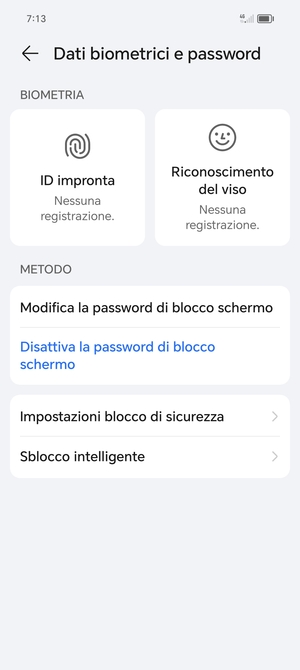 Il tuo telefono è ora protetto dal blocco schermo