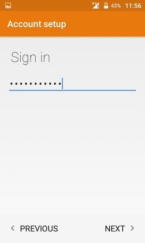 Enter your password and select NEXT