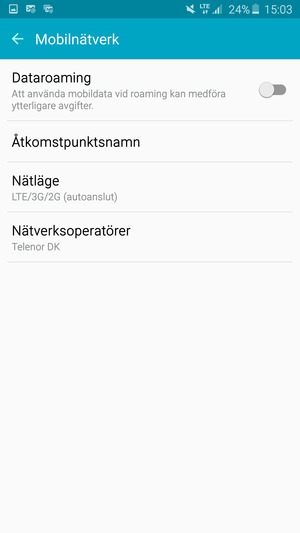 Välj Nätläge