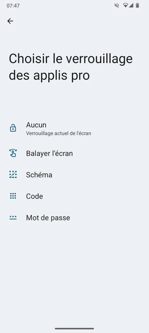 Sélectionnez Schéma