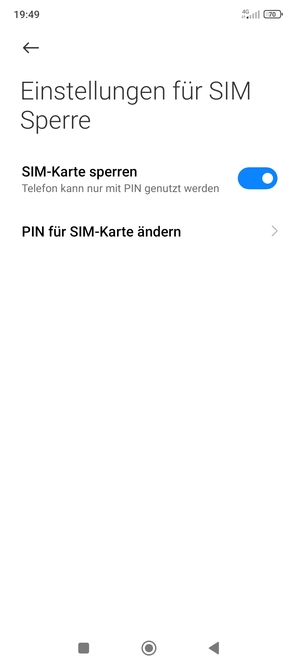 Wählen Sie PIN für SIM-Karte ändern