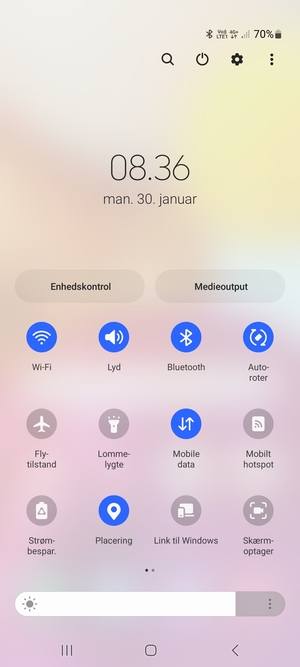 Slå Wi-Fi og Bluetooth fra