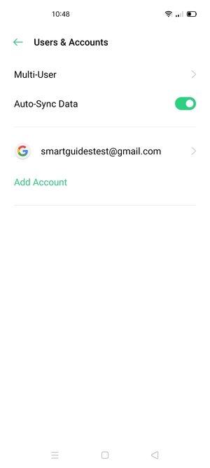 Select your Google account