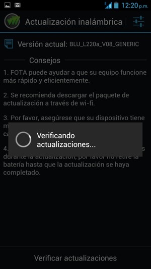 Espere a que la búsqueda termine