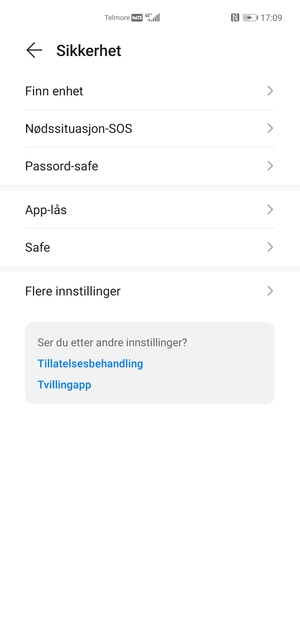 Velg Flere innstillinger