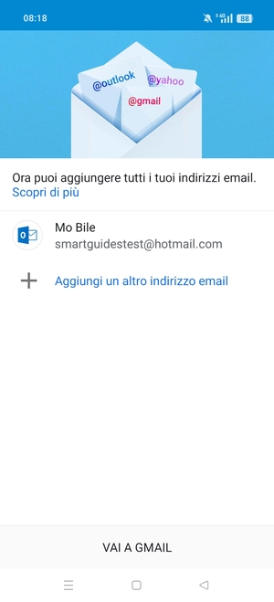Seleziona VAI A GMAIL