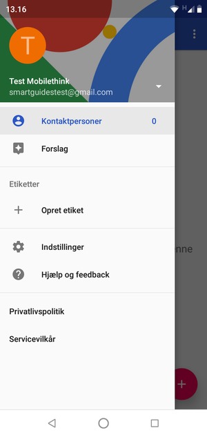 Vælg Indstillinger