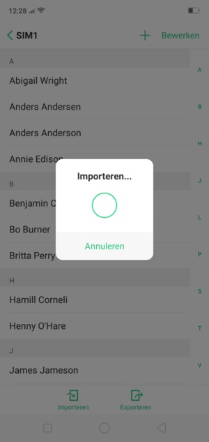 Uw contactpersonen worden opgeslagen naar uw Google-account en naar uw telefoon de volgende keer dat Google gesynchroniseerd wordt.