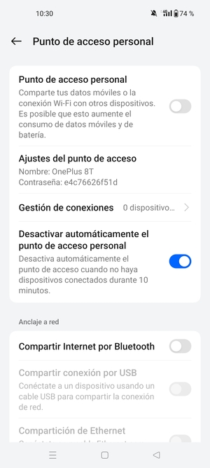 Active Punto de acceso personal