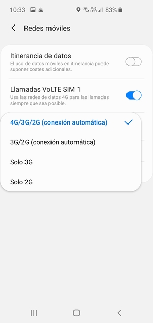 Seleccione la opción deseada