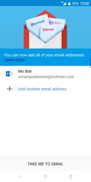 Select TAKE ME TO GMAIL