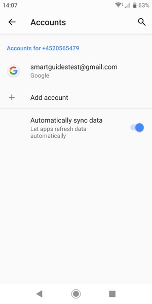 Select your Google account