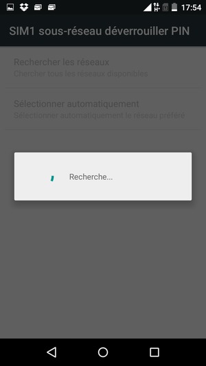 Veuillez attendre la fin de la recherche