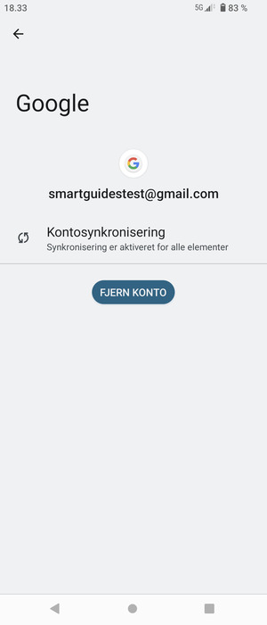 Vælg Kontosynkronisering