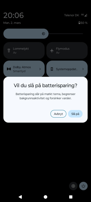 Velg Slå på