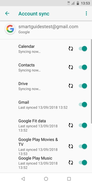 Your information will be synchronised