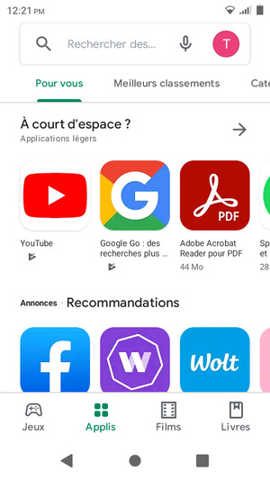 Select the search bar