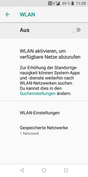 Schalten Sie Wi-Fi ein