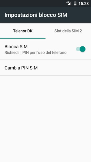 Seleziona Public e Cambia PIN SIM