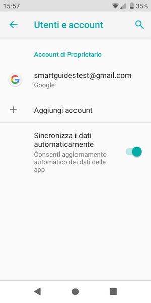 Seleziona il tuo account Google