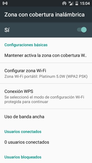 El teléfono ha sido configurado para su uso como módem
