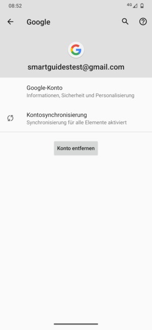 Wählen Sie Kontosynchronisierung