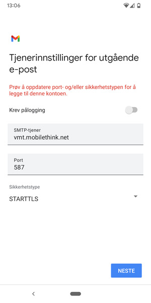 Velg Sikkerhetstype