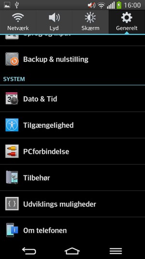 Scroll til og vælg Om telefonen
