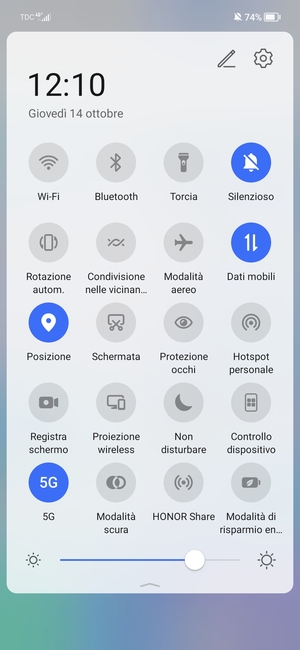 Seleziona Silenzioso per passare nuovamente alla modalità con suono