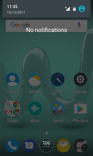 Slide down the top menu again