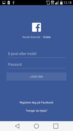 Applikasjonen er klar til bruk