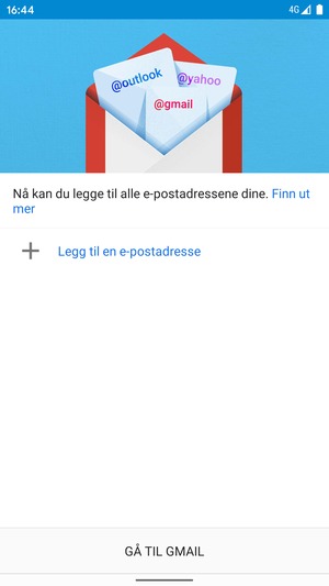 Velg Legg til en e-postadresse